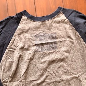 David Gray baseball shirt in navy/gray